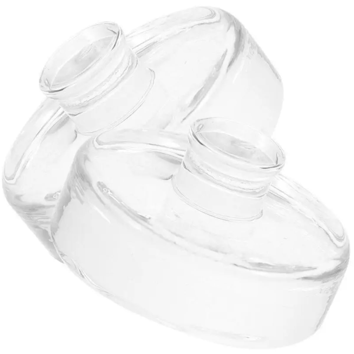 Camland 2 Pcs Fermentation Glass Weights for Wide Mouth Jars - Pickle Bottles with Sealing Lids for Efficient Fermenting - Durable, Transparent Fermenting Lids and Weights for Sauerkraut, Kimchi