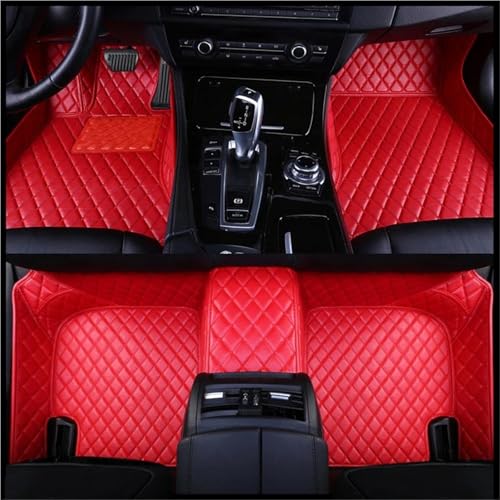 Tapis de sol voiture Acura MDX anti-glissement pour sol usé rouge