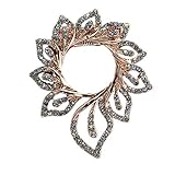 . Einfache moderne Ringform Kristall Blume Design, elegant befestigen Sie Ihren Schal.