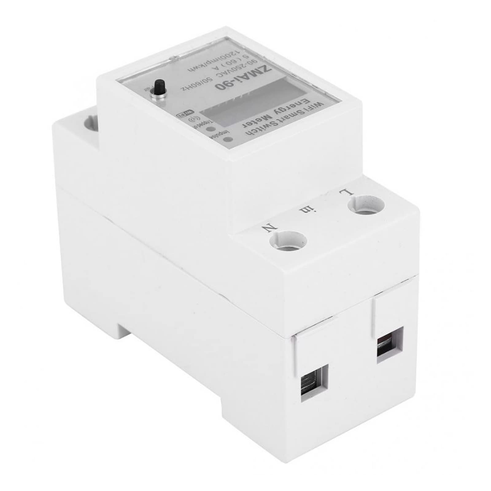 Medidor De Consumo Electrico, Medidor de energía Digital Remoto LCD Interruptor de medición Digital Medidor de energía monofásico 90-250V 60A Medidor de energía LCD, Fácil de Instalar