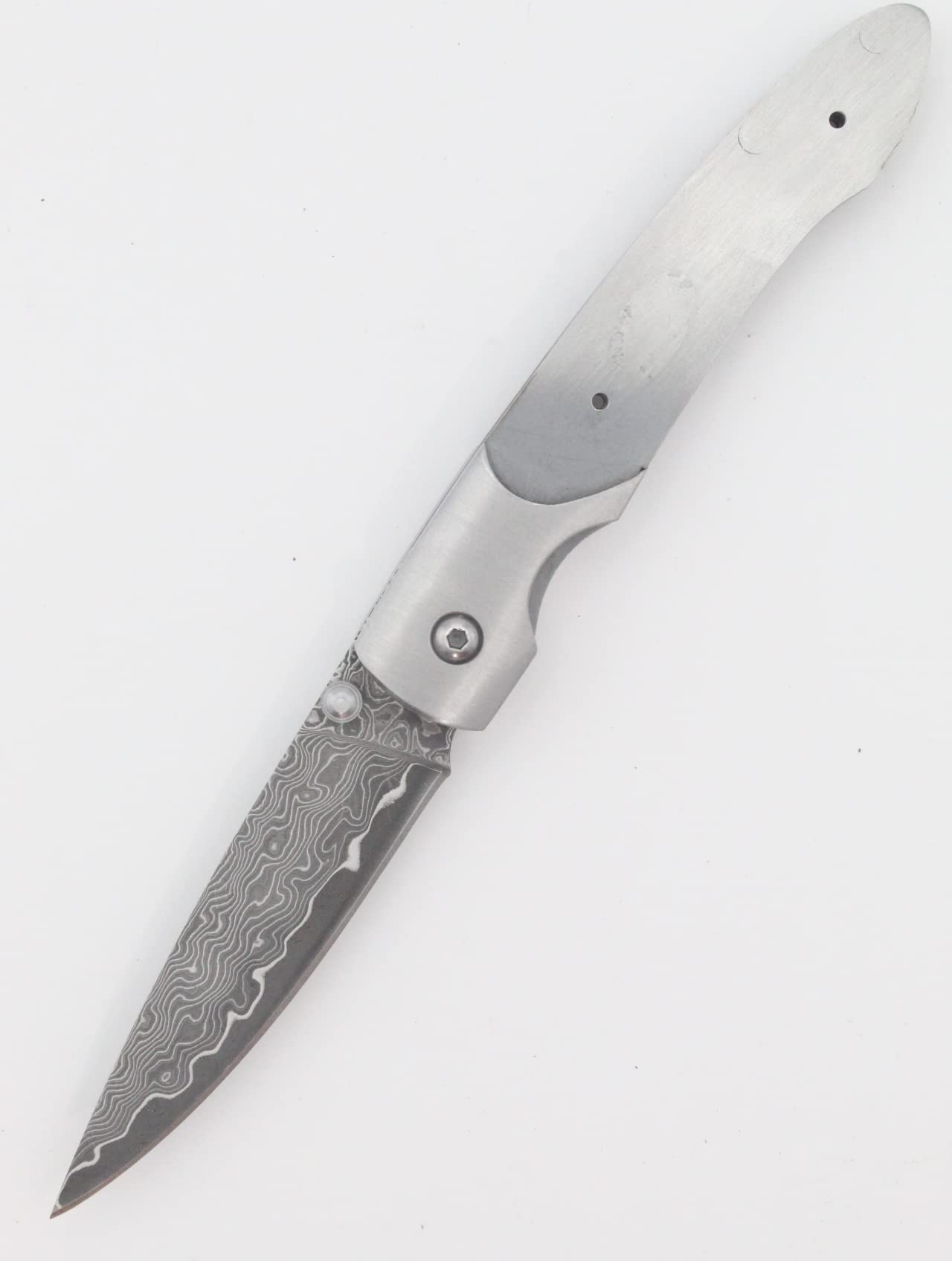 San Mai Damascus Folding Pocket Knife Blanks - Hunting - Fishing - Camping - Outdoors - Custom (SCJ2)