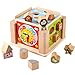 Detazhi Holzblock Pädagogische Aktivität Spielzeug Baby Kleinkind Aktivitätszentrum Aktivität Würfel Spiel Lernzentrum Spielzeug Pädagogisches Spielzeug (Farbe: Mehrfarbig, Größe: Freie Größe)