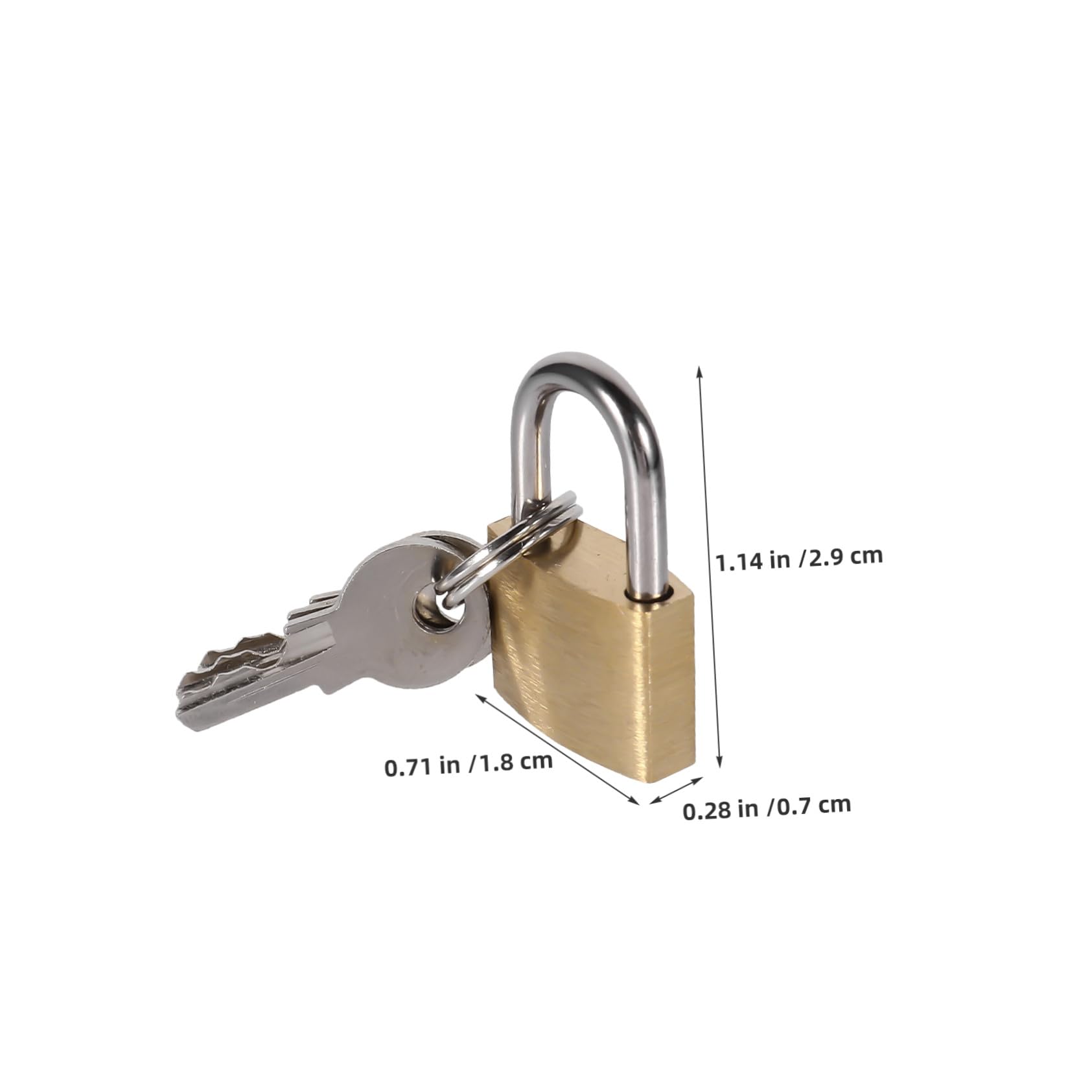 OUNONA 12 pezzi Mini Lucchetti in Rame per Valigie Zaini Diario con Chiave Lucchetto Sicurezza Portatile per Bagagli Scatole Armadietti