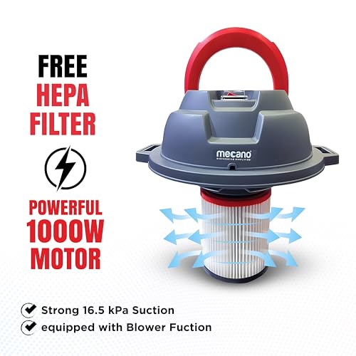 IBELL Wet and Dry Vacuum Cleaner for Home, 10 LTR Capacity,1000 W, 16.5 kPa Suction, HEPA Filter, Wet Vacuum Cleaner for Sofa, House Cleaning Machine (Mecano Primea1000) view 2