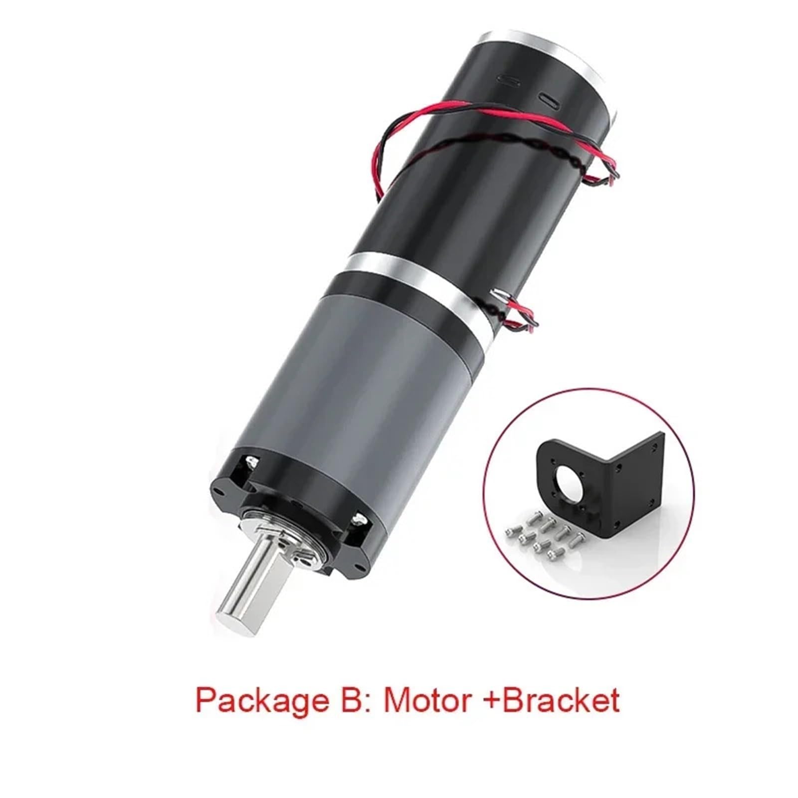 Motor Reductor Planetario 32GP-31ZY 12V 24V 11RPM-2160RPM 0.5-100kg Soporte + Controlador + Alimentación Ajustable (12V 2160RPM, Embalado)