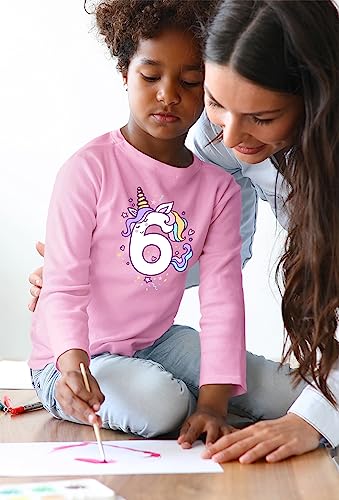 Image of Unicorn 6th Birthday Shirts for Toddler Girls Outfit 6 Year Old Six Sixth Shirt
