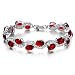 Girl Era Elegant Sexy Red Cubic Zirconia Crystal Waves Tennis Bracelet Charm Bracelets for Womens