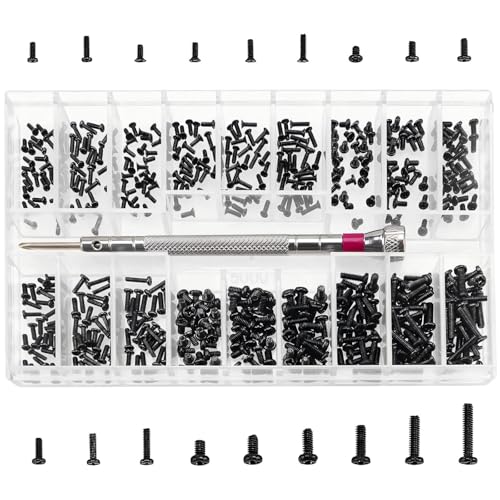 極小ネジ詰め合わせキット 18種類 M1.2 M1.4 M2.0 小型ネジ詰め合わせキット メガネ 時計用 収納ケース付き