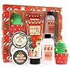 Christmas Bath Gift Set for Women, 5 PCS Bath and Body Gift Set,Holiday Stocking Stuffers with Shower Gel, Body Lotion, Mini Towel,Birthday Gifts for Women