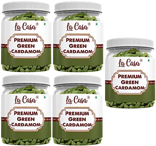 Image of La Casa Premium Green Cardamom /Elaichi | Combo Pack of 5 | Natural | Vegan | 500g |