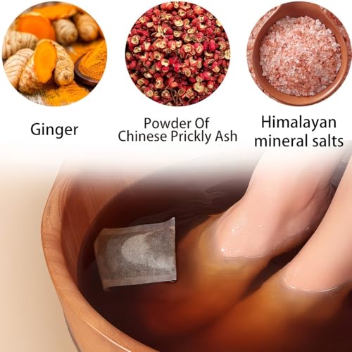 Image of Deep Cleansing Foot Mask for Dry Cracked Feet | FREE Natural Ginger & Bamboo Vinegar Patches for Toxin Removal, Pain Relief, Better Sleep & Circulation for Men & Women | (Foot Mask & Foot Soak)