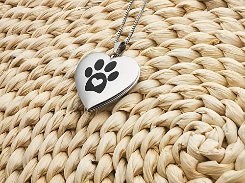 Dog Paw Locket Necklace That Holds Pictures Love Heart Photo Lockets Pendant For Women Girls #TOP3