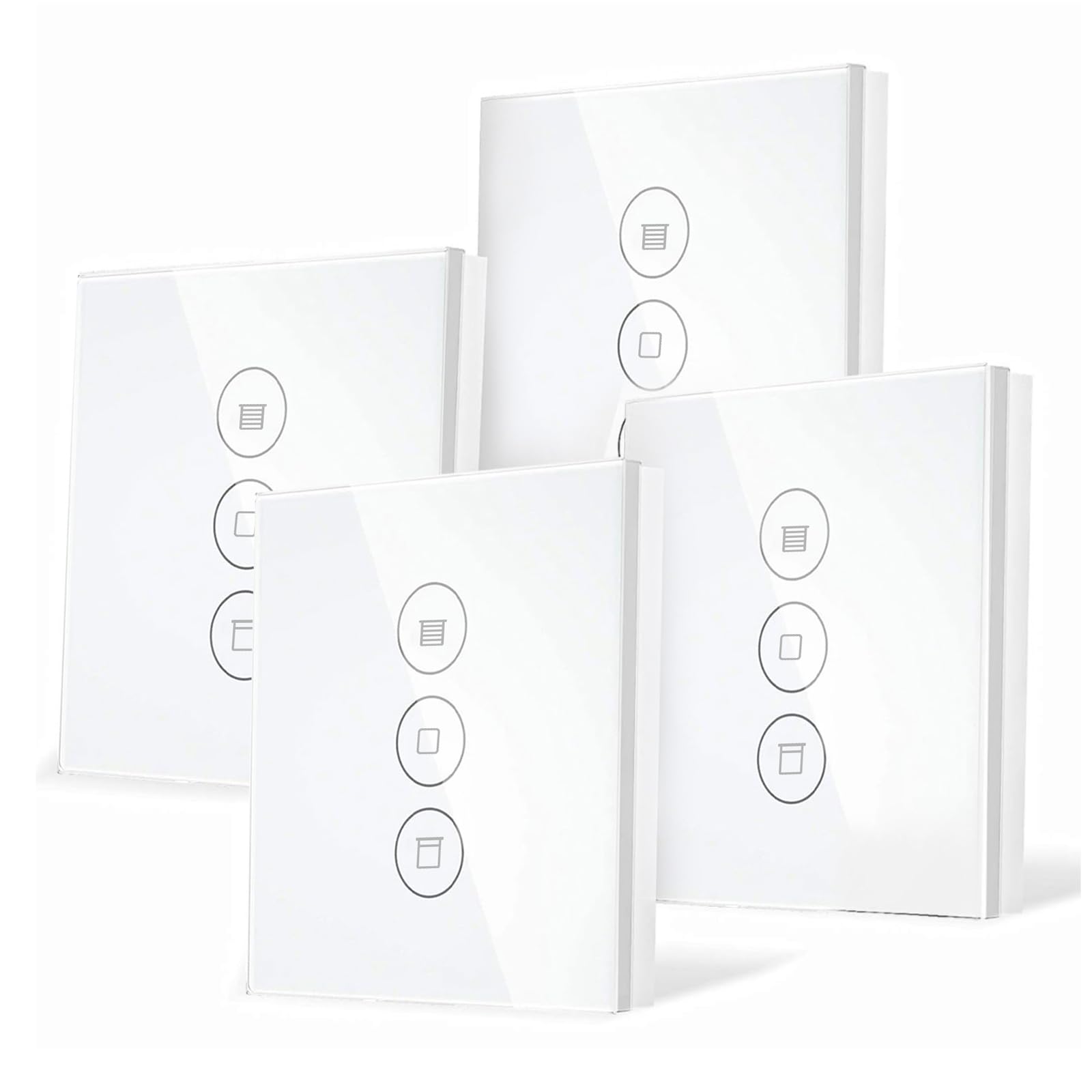 Wlan Rolladenschalter mit Prozentfunktion Kompatibel mit Alexa/Google Home/Smart Life, Smart Jalousien Rolladensteuerung Benötigt Nullleiter 4PCS