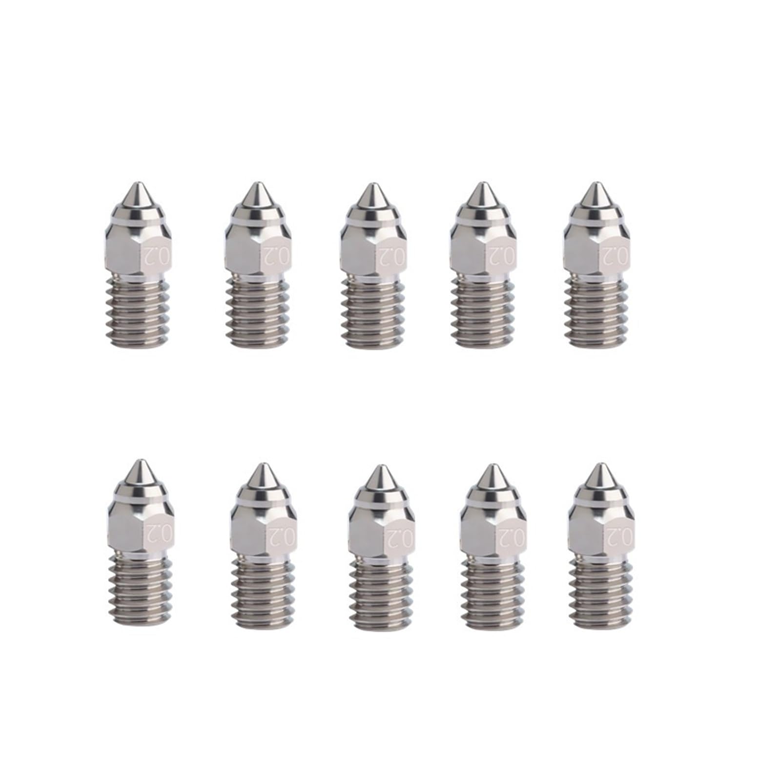 Dysza do drukarki 3D wykonana w całości z metalu, Dysza drukarki 3D do Ender 3/5/7/V3/SE/S1/Spider 0,2-1, mm opakowanie różnych materiałów 3/5/10 sztuk(Copper 10PCS,1.0mm)