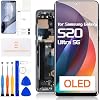 Pantalla OLED para Samsung Galaxy S20 Ultra 5G de repuesto para Samsung G988U G988A G988W 6.8" LCD Display Digitizer Touch Screen Full Assembly con marco (negro) 2