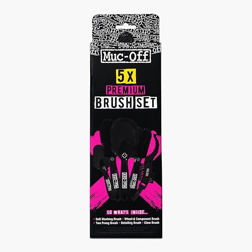 Miniatura 3 de Muc-Off 206 - Kit de cepillos de alta calidad de 5 piezas incluye 5 cepillos de limpieza de bicicleta con cerdas de nailon duraderas y asas