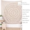 RAJRANG Arazzo Mandala per camera da letto e soggiorno Decor Boho Bohemian Arazzi in cotone appesi a parete Dorati 127 x 152 cm #4