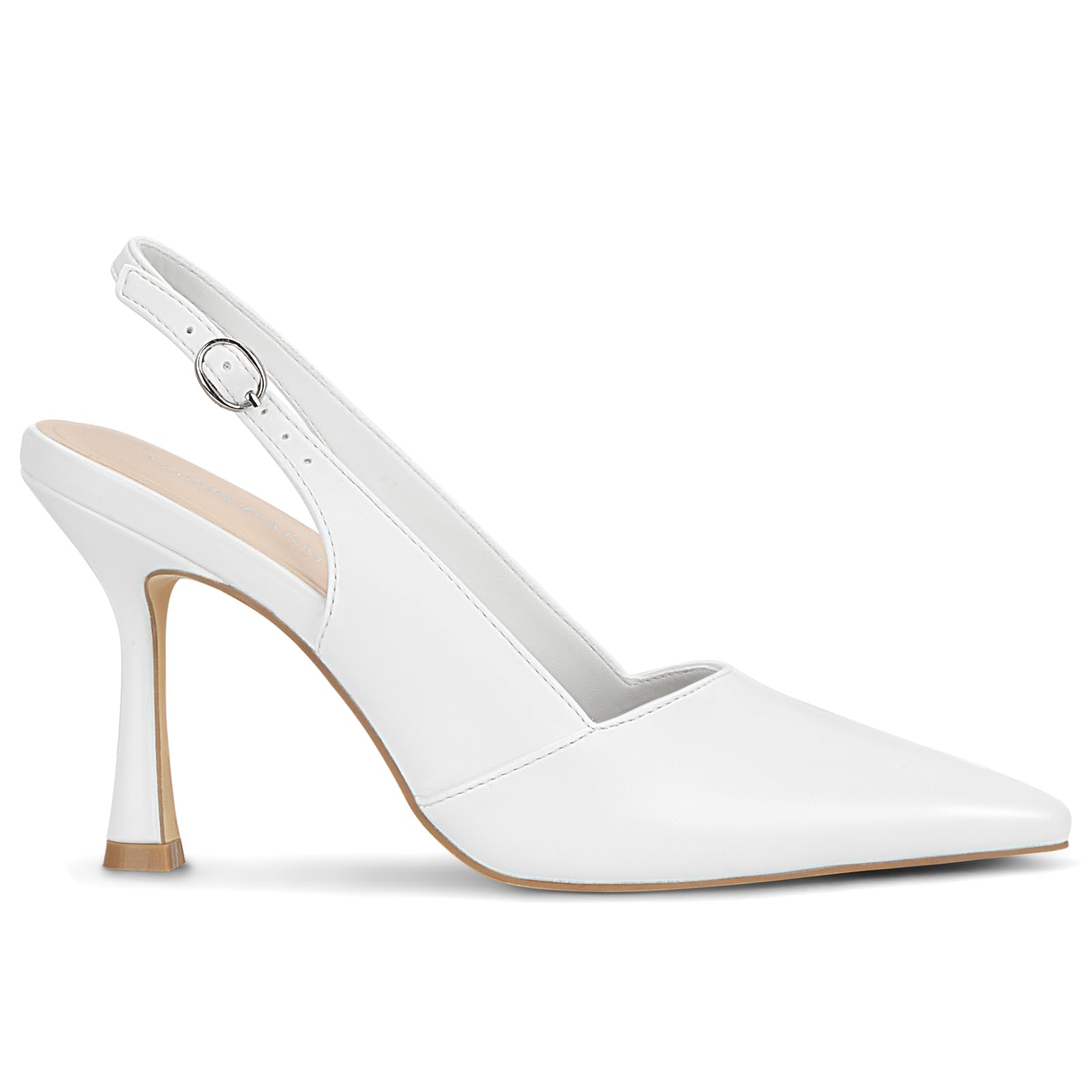Women's Slingback Pointed Closed Toe Pumps Dress Shoes 3.15 Inch Stiletto High Heels for Wedding Party Office Casual-image-30