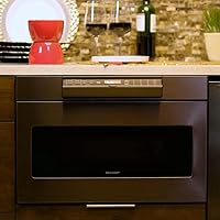 Vista 9 de Sharp SMD2470AH - Horno de microondas con cajón de 24 pulgadas, 1.2 pies cúbicos, paquete de acero inoxidable negro con paquete de protección