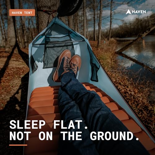 Image of Haven Tents Lay Flat Hammock Tent - Waterproof Camping Hammock with Mosquito Net, Insulated Pad and Rainfly - Haven Tent, Haven XL, Haven Safari