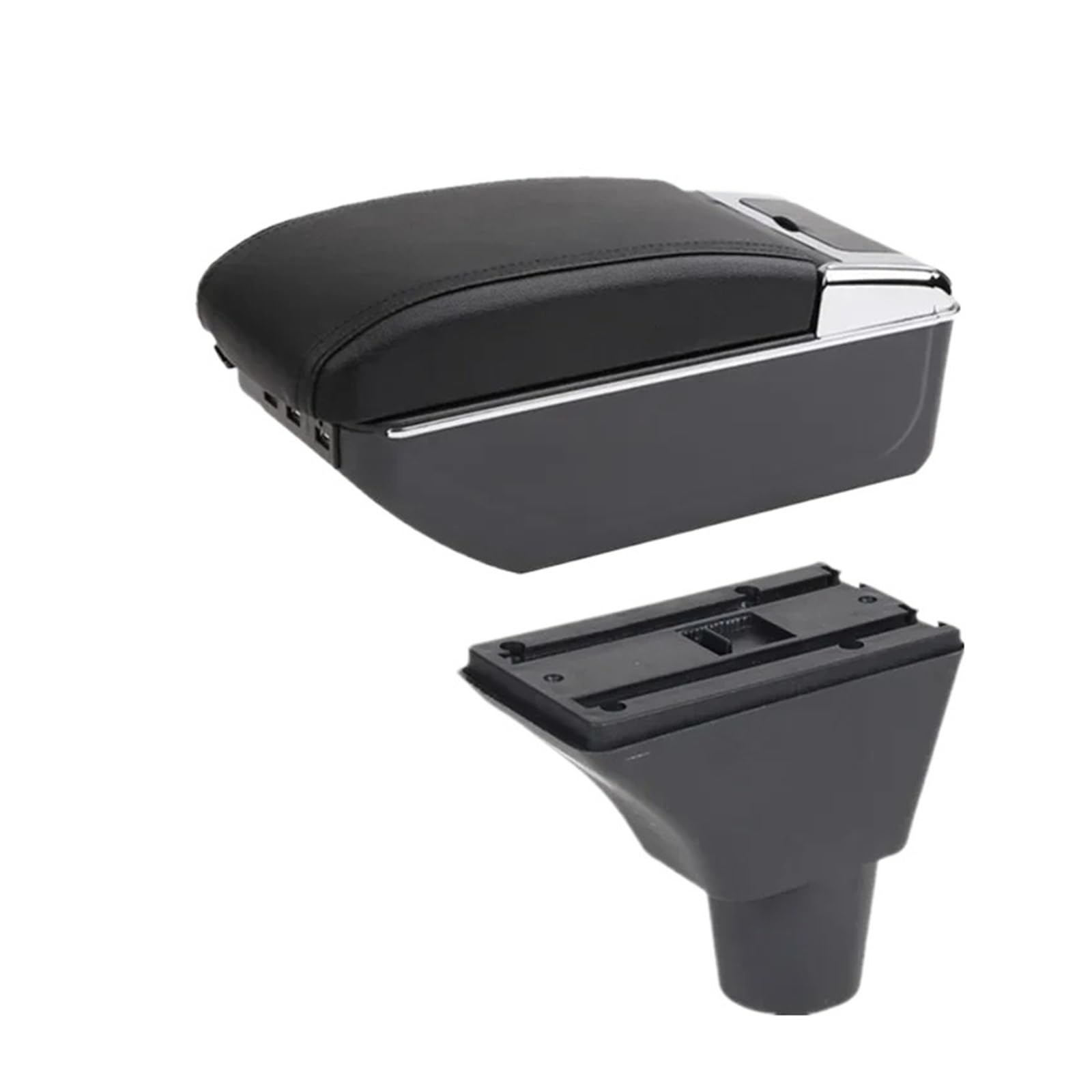 Umdjju C Black Line 7Usb For Citroen C3 For C4 Car Armrest Box Storage Interior Dedicated Retrofit Parts Accessories Car Centre Console Armrest Box(C Black Line 7Usb)