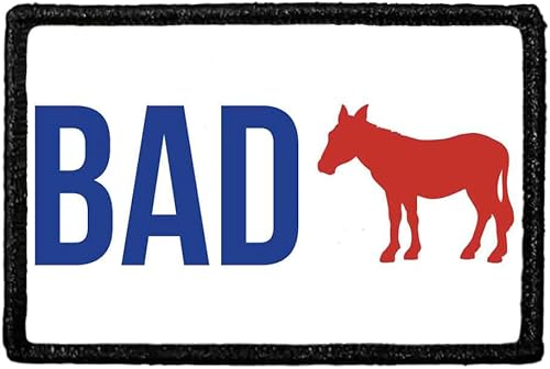 Parche de moral Bad Ass | Gancho y bucle para sombreros, jeans, chalecos, abrigos, 2 x 3 pulgadas | por Pull Patch