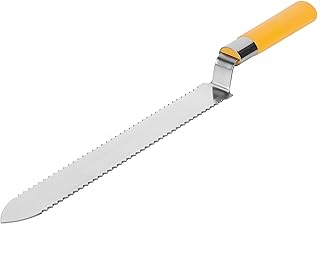 Stainless Steel Cold Uncapping Knife Serrated Blade Honey Scraping Knife Beekeeping Equipment Hand Tool for Beekeeper Honey Harvesting Extracting Bee Keeping, 16.3 inch