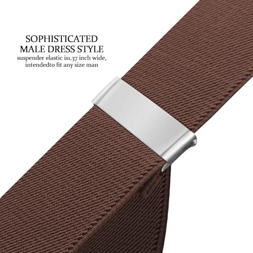 Image of Hook Suspenders for Men Swivel Hooks Adjustable Elastic Retro Suspenders