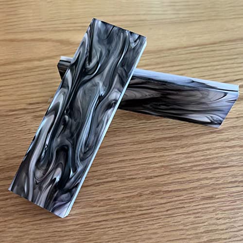 2 Pack Knives Handle Making Material Acrylic Suitable for Laser Cutting Engraving DIY Tools Knife Handle Pistol Gun Handle Decoration (White)