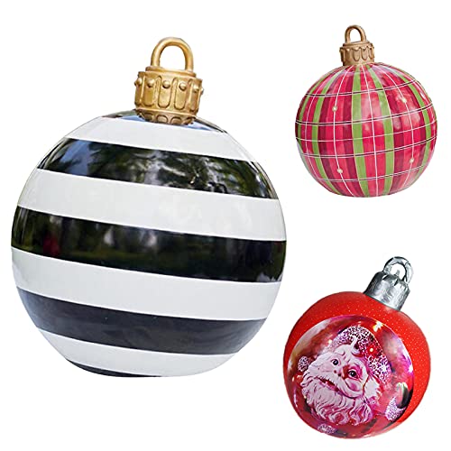 Kerst PVC opblaasbare speelgoed bal met inflator, elastische scheurbestendige kerstballen ornament, aantrekkelijke Xmas… - Image 3