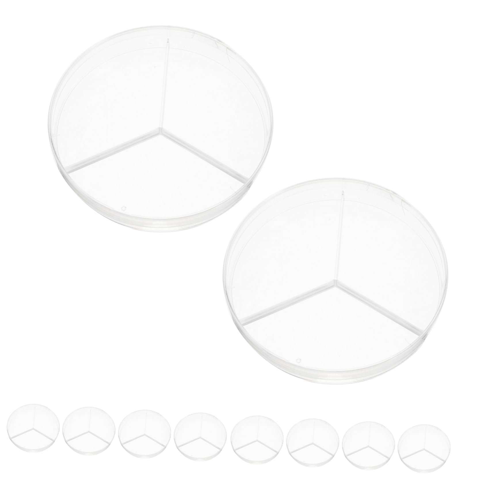 Unomor Project Essential 10pcs Round Square Plastic Lab Petri Dishes for Agar Specimen