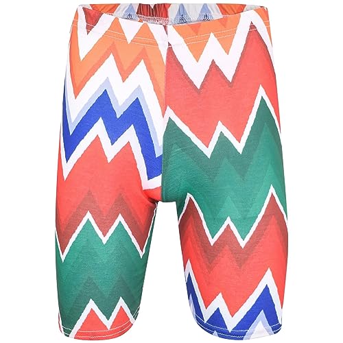 Crop top para chicas con estampado de cheurón moderno y tejido cómodo para verano de 7 a 13 años