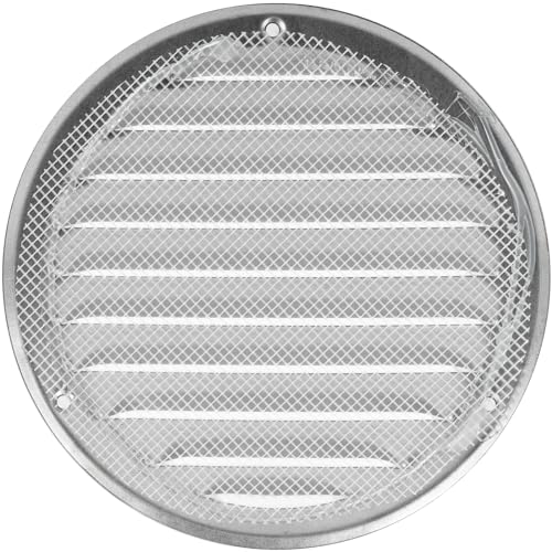 Image of Repa Market 5 Inch (Opening) Galvanized Steel Air Vent Cover, Louver Air Vent Covers w /Mesh, Wall Ceiling Vent, Dryer Vent Cover, HVAC Register Vent Cover, Shed Vent, Ac Vent Cover