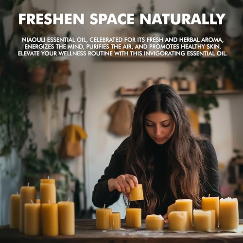 Image of Esslux Niaouli Essential Oil | 100% Pure Natural Oil for Skin, Hair & Aromatherapy (120ml) | Refreshing, Medicinal Scent Ideal for Diffusers, Massages, & DIY Projects
