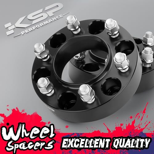 Image of KSP 4PCS 6x139.7 Wheel Spacers for 2023+ Tundra 2024+ Tacoma 2025+ 4Runner, 1.5 inch 6x5.5 Wheel Adapter with 14x1.5 Lug Studs 95.2mm Hub Bore, Compatible with Toyota-Lexus 6 Lug