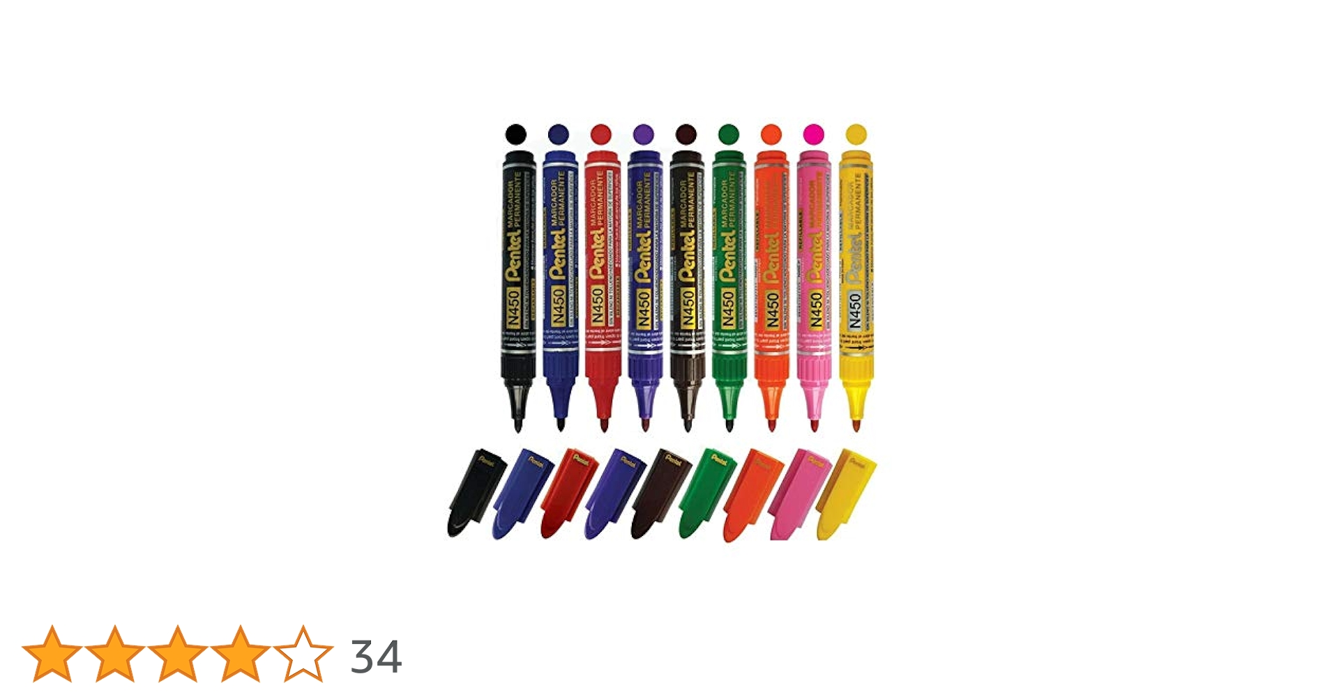 Pentel N450 Xtra Large Permanent Marker - Medium Bullet Tip