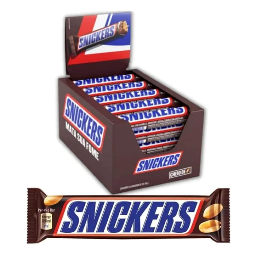 Snickers Original Chocolate Bar 24-Pack, 45g Each