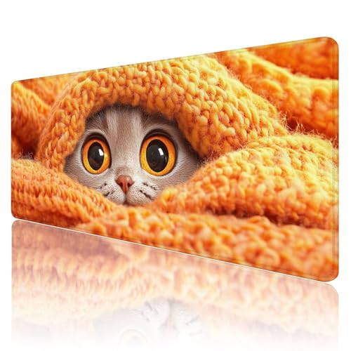 Tapis de souris gamer XXL orange 800x400mm imperméable