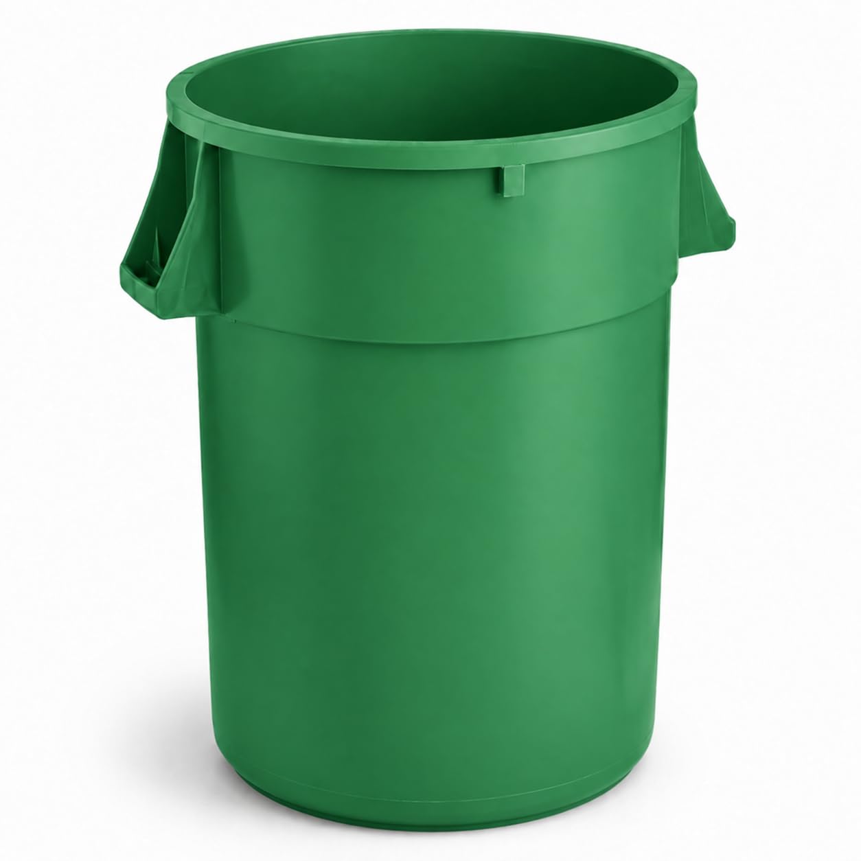 Commercial Round Trash Can by Glownary – 44 Gallon, 44.0 gallons, Resin, Green, Model 475tcrnd44gn