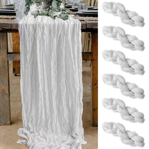 Startbuymore Mesa azul bebé suave con silueta fluida para mesas de cabeza de boda, cenas de aniversario, pequeñas reuniones y espacios interiores tranquilos (blanco, 6 piezas)