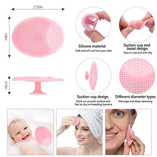 Yokilly Silicone Face Scrubber Exfoliator Brush, Manual Handheld Facial Cleansing Brush, Face Scrub Wash Brush With Soft Bristle, Face Cleansing Brush For Men And Women (4 Color) #TOP2