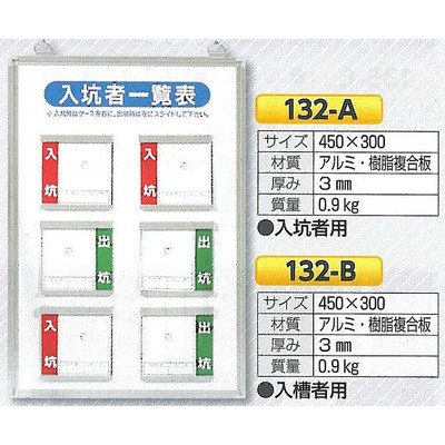 Amazon.co.jp: 安全・サイン8 入坑一覧表 小タイプ 写真ケース