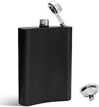 1 x Stainless Steel Liquor Hip Flask 8oz Stainless Steel Hip Flask and Funnel Set, Hip Flask Suitable for Carrying Alcohol, Men and Women for Whiskey Rum Vodka