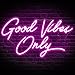 Kavaas Good Vibes Only Neon Signs for Wall Decor 17.7