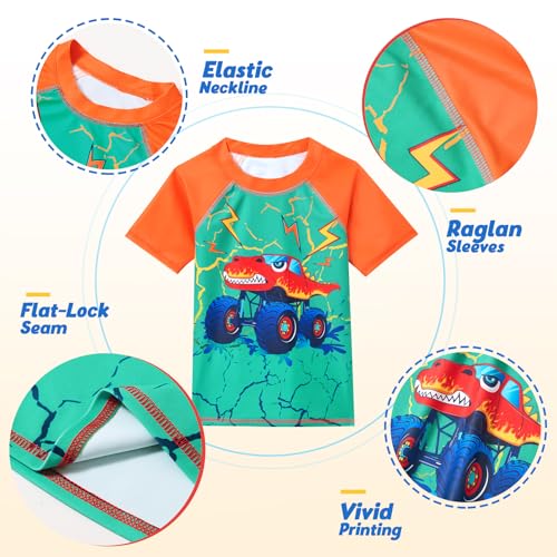 Image of Kids Swimsuit Boys Two Pieces Shark Swimsuit Toddler Rash Guard and Trunk