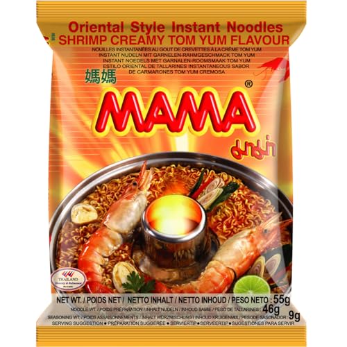 MAMA - Fideos instantáneos camarones cremoso - Multipack (30 X 55 GR)