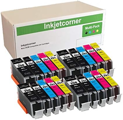 Inkjetcorner Compatible Ink Cartridges Replacement for PGI-250XL CLI-251XL PGI-250 XL CLI-251 XL for use with MX922 MG5520 MG6420 MG5420 MX722 MG5522 (20 Pack)