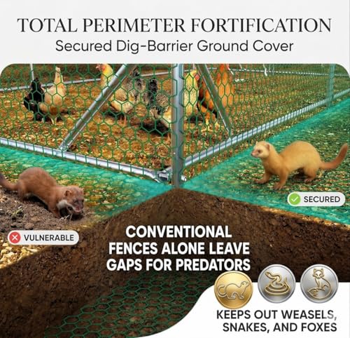 Image of Heavy Duty Metal Chicken Coop with Hardware Cloth (117.99 inch L x 118.01 inch W x 78 inch H)