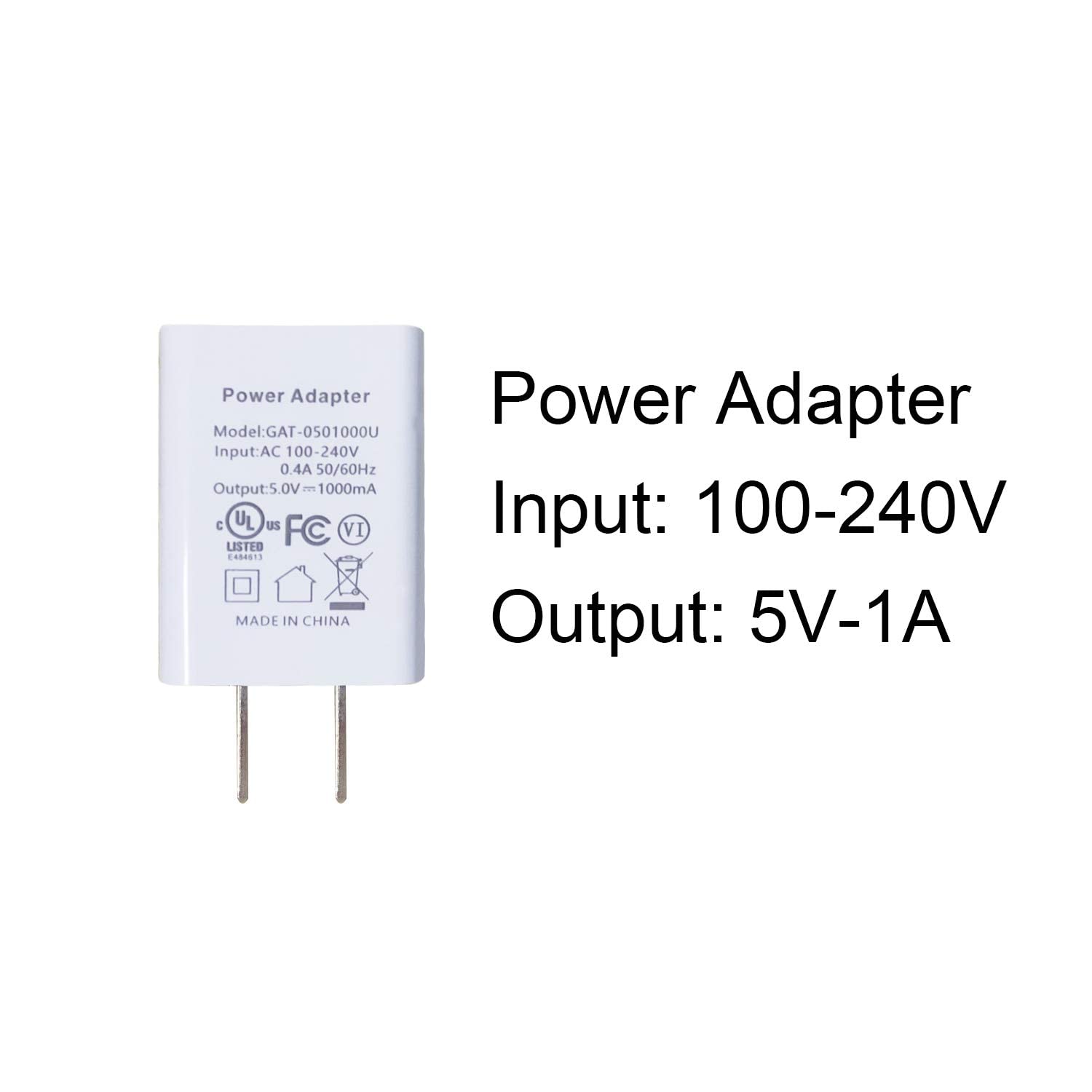 Banglijian Hearing Aid Accessories, Power Adapter and Micro-USB Cable