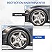 DREAMOTOR Wheel Rim Protector Set of 4, 20 Inch Alloy Rim Guards for Car Rims Compatible with Tesla Model Y 3 S Honda CRV Dodge Charger Toyota Ford Mustang Mach-E Explorer Hyundai Audi A4